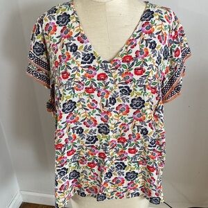 Cynthia Rowley 3X floral top
